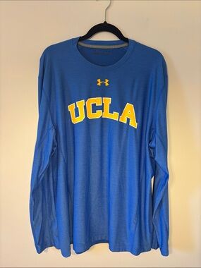 Under Armour Blue UCLA Long Sleeve Performance Tee with Yellow Logo